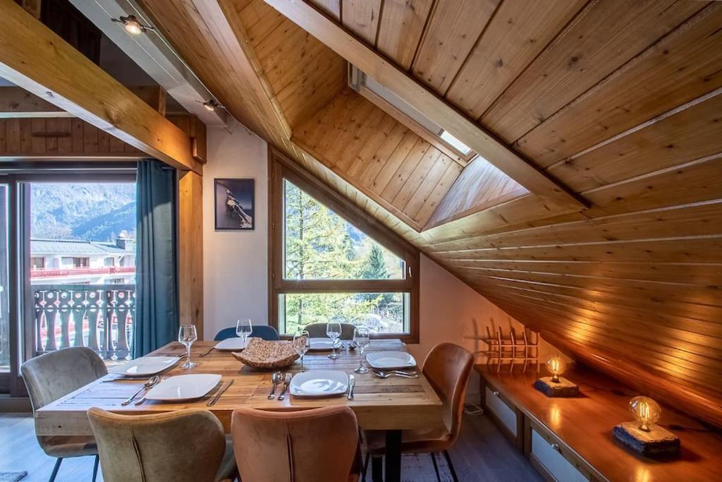 Bel Appartement Entier En Style Chalet A Chamonix Bagian luar foto